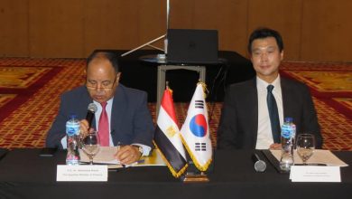 وزير المالية محمد معيط مع السفير الكوري