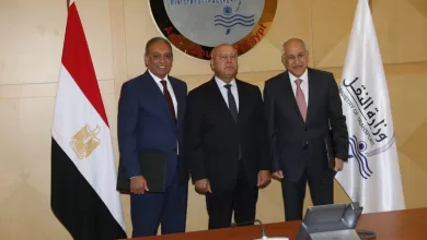 وزير النقل الفريق كامل الوزير يشهد توقيع عقد تطوير الميناء الجاف بالعاشر من رمضان وميناء برج العرب