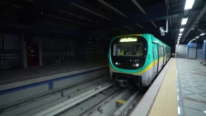 التشغيل التجريبي لقطارات المرحلة الثالثة من الخط الثالث للمترو