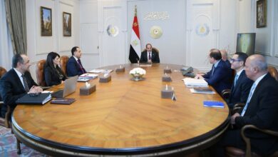 الرئيس عبد الفتاح السيسي خلال اجتماعه بوزير قطاع الأعمال