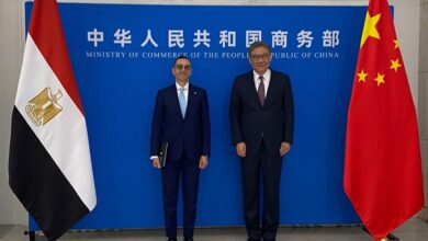 وزير الاستثمار، المهندس حسن الخطيب، ووزير التجارة الصيني وانج وينتاو