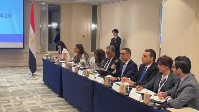 وزير الاستثمار خلال مشاركته في المائدة المستديرة لقطاع صناعة السيارات في مدينة شانغهاي الصينية