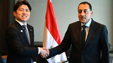 الدكتور مصطفى مدبولي، رئيس مجلس الوزراء والسيد/ هيروماسا ناكانو، وزير الأراضي والبنية التحتية والسياحة والنقل الياباني