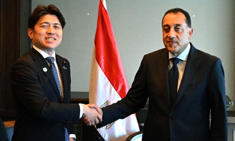 الدكتور مصطفى مدبولي، رئيس مجلس الوزراء والسيد/ هيروماسا ناكانو، وزير الأراضي والبنية التحتية والسياحة والنقل الياباني