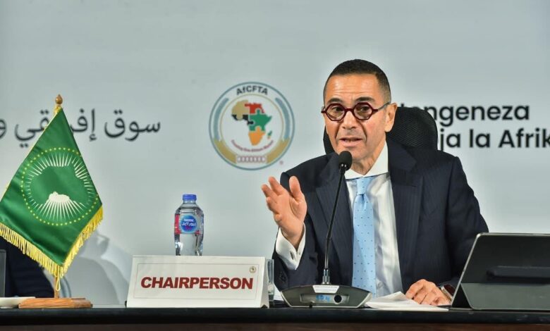 المهندس حسن الخطيب وزير الاستثمار خلال الاجتماع الوزاري السابع عشر لوزراء التجارة الأفارقة