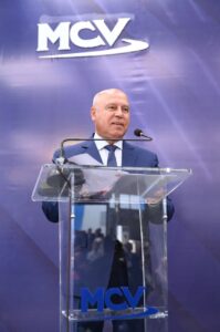 الفريق مهندس/ كامل الوزير، نائب رئيس مجلس الوزراء للتنمية الصناعية وزير الصناعة والنقل خلال مؤتمر افتتاح خط إنتاج أوتوبيسات فولفو الجديد