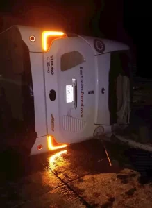 حادث انقلاب أوتوبيس المنيا