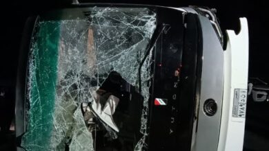 حادث انقلاب أوتوبيس المنيا