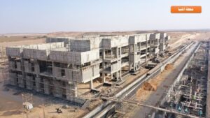 محطة المنيا بالخط الثاني من القطار الكهربائي السريع