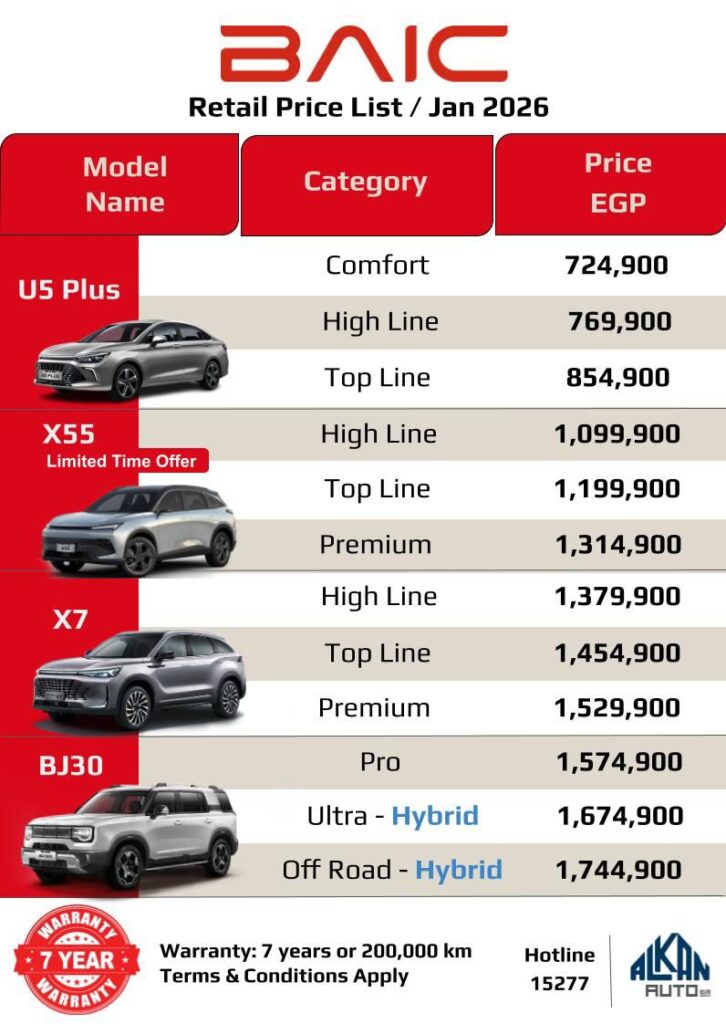 أسعار سيارات بايك بتاريخ 15 يناير 2026