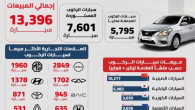 مبيعات سيارات الركوب في فبراير 2026