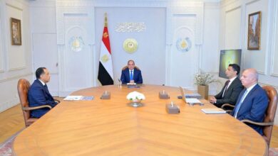 رئيس الجمهورية خلال اجتماعه برئيس الوزراء ووزير الصناعة